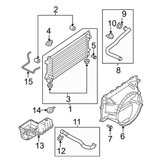 Ford OE - Cooling - Radiator & Components (4.6L)