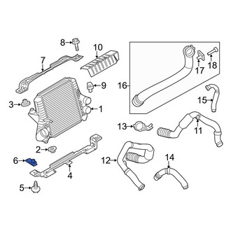 Ford OE - Radiator Support Splash Shield Nut