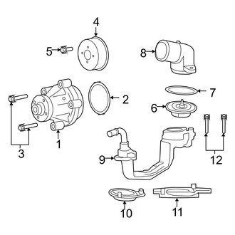 Ford OE - Cooling - Water Pump (FX2 / FX4 / Harley-Davidson Edition / King Ranch / Lariat / Platinum / XL / XLT 5.4L)