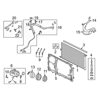 Ford OE - Air Conditioner & Heater - Condenser, Compressor & Lines (FX2 / FX4 / Harley-Davidson Edition / King Ranch / Lariat / Platinum / STX / XL / XLT)