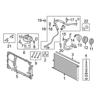Ford OE - Air Conditioner & Heater - Condenser, Compressor & Lines (Harley-Davidson Edition / Lariat / Platinum 6.2L)