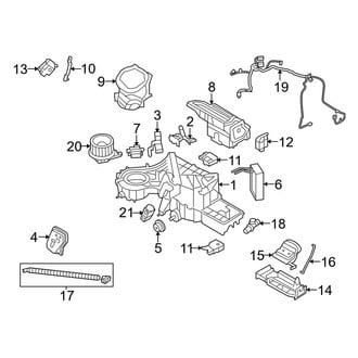 Ford OE - Air Conditioner & Heater - Evaporator & Heater Components (With Dual Zone Auto A/C), (FX2 / FX4 / Harley-Davidson Edition / King Ranch / Lariat / Platinum / STX / XL / XLT)