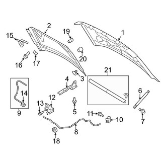 Ford OE - Hood & Grille - Hood & Components (FX2 / FX4 / Harley-Davidson Edition / King Ranch / Lariat / Platinum / STX / XL / XLT)