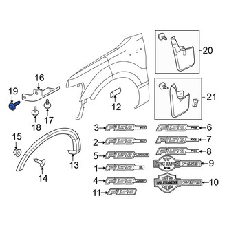 Ford OE - Radiator Support Splash Shield Screw