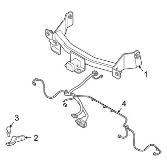 Ford OE - Rear Bumper - Trailer Hitch Components (Accessory), (FX2 / FX4 / Harley-Davidson Edition / King Ranch / Lariat / Platinum / STX / XL / XLT)