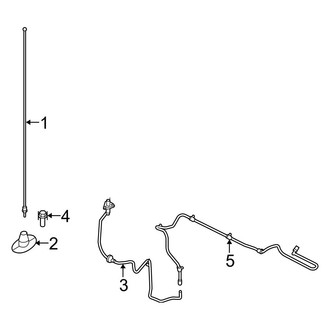 Ford OE - Electrical - Antenna (W/O Satellite Radio), (FX2 / FX4 / Harley-Davidson Edition / King Ranch / Lariat / Platinum / STX / XL / XLT)