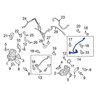 Ford OE - Left Turbocharger Oil Line
