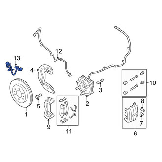 Ford OE - Front ABS Wheel Speed Sensor