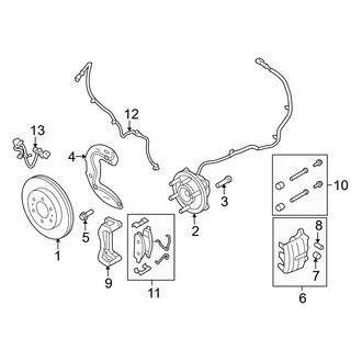 Ford OE - Front Suspension - Brake Components