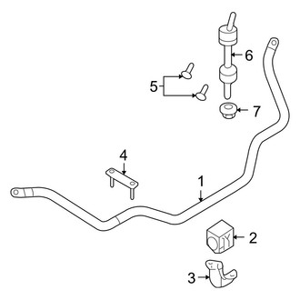 Ford OE - Front Suspension - Stabilizer Bar & Components (FX4 / King Ranch / Lariat / Platinum / STX / XL / XLT 4WD)