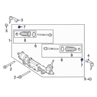 Ford OE - Inner Steering Tie Rod Nut