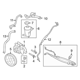 Ford OE - Steering Gear & Linkage - Pump & Hoses (FX2 / FX4 / Harley-Davidson Edition / King Ranch / Lariat / Platinum / XL / XLT 5.4L)