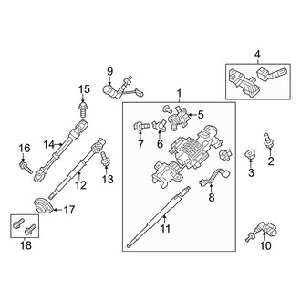 Ford OE - Steering Column Assembly (FX2 / FX4 / Harley-Davidson Edition / King Ranch / Lariat / Platinum / STX / XL / XLT)