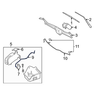 Ford OE - Front Windshield Washer Hose