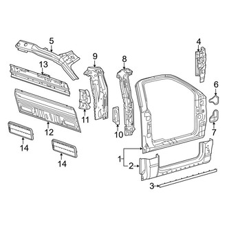 Ford OE - Cab - Aperture Panel (Regular Cab), (Regular Cab)