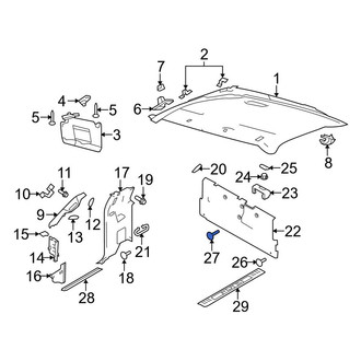 Ford OE - Rear Body Panel Trim Panel Clip