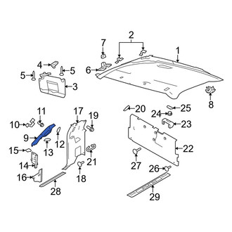 Ford OE - Right Body A-Pillar Trim Panel