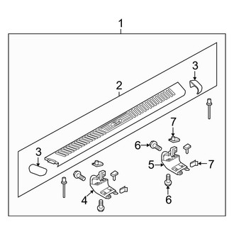 Ford OE - Cab - Running Board (Type 9, Angular Flat), (FX2 / FX4 / Lariat / STX / XL / XLT SuperCab)