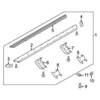 Ford OE - Cab - Running Board (Type 10, Color Keyed), (FX2 / FX4 / Lariat / STX / XL / XLT SuperCab)