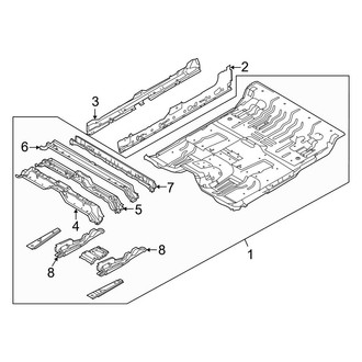 Ford OE - Cab - Floor (FX2 / FX4 / Harley-Davidson Edition / King Ranch / Lariat / Platinum / XL / XLT SuperCrew)