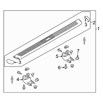 Ford OE - Cab - Running Board (Type 11, Angular), (FX2 / FX4 / Harley-Davidson Edition / King Ranch / Lariat / Platinum / XL / XLT SuperCrew)