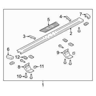Ford OE - Cab - Running Board (Type 13, Angular), (FX2 / FX4 / Harley-Davidson Edition / King Ranch / Lariat / Platinum / XL / XLT SuperCrew)