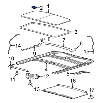 Ford OE - Sunroof Glass Screw