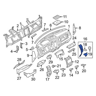 Ford OE - Right Inner Instrument Panel Cover