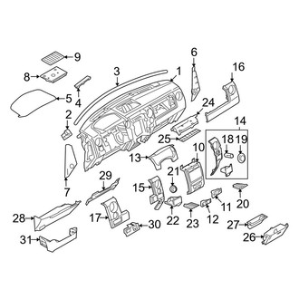 Ford OE - Instrument Panel (W/O Flow Thru Console), (FX4 / King Ranch / Lariat / Platinum)