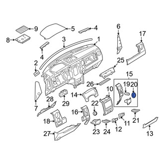 Ford OE - Right 12 Volt Accessory Power Outlet Cover