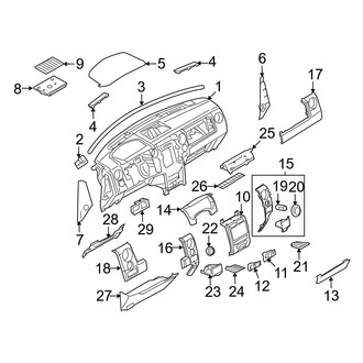 Ford OE - Instrument Panel (With Flow Thru Console), (FX4 / Harley-Davidson Edition / King Ranch / Lariat / Platinum)