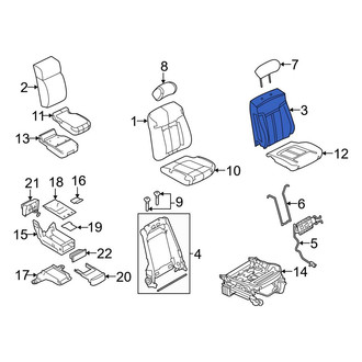 Ford OE - Front Left Seat Back Cushion