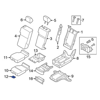 Ford OE - Rear Left Seat Back Recliner Adjustment Handle