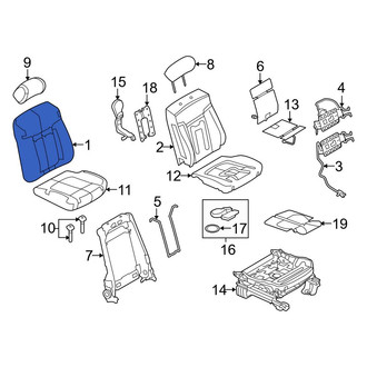 Ford OE - Front Left Seat Back Cushion Cover