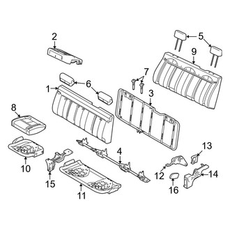 Ford OE - Seats & Tracks - Rear Seat Components (FX2 / FX4 / Lariat / STX / XL / XLT SuperCab)