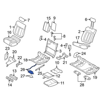 Ford OE - Rear Left Seat Back Recliner Adjustment Handle