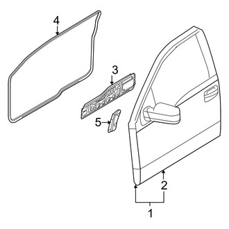 Ford OE - Front Door - Door & Components (FX2 / FX4 / Lariat / STX / XL / XLT SuperCab)