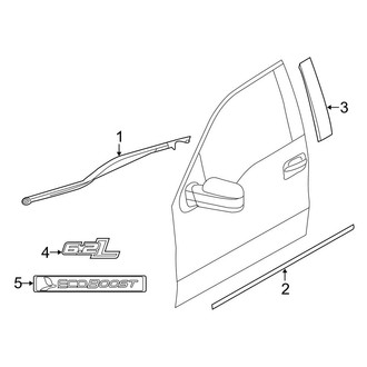 Ford OE - Front Door - Exterior Trim