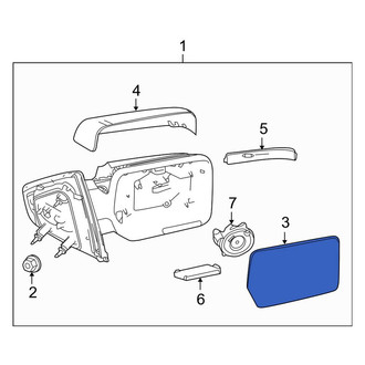 Ford OE - Front Left Door Mirror Glass