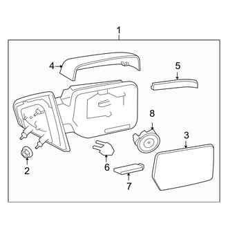 Ford OE - Front Door - Outside Mirrors (With Heat, With Power Fold, W/O Trailer Tow), (FX2 / FX4 / Harley-Davidson Edition / King Ranch / Lariat / Platinum / STX / XL / XLT)