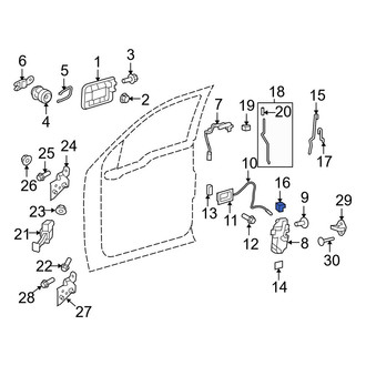 Ford OE - Rear Door Lock Rod Clip