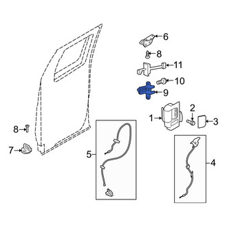 Ford OE - Rear Lower Door Hinge