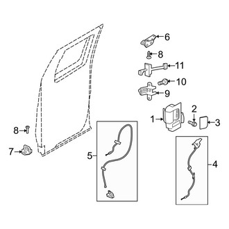 Ford OE - Rear Door - Lock & Hardware (FX2 / FX4 / Lariat / STX / XL / XLT SuperCab)