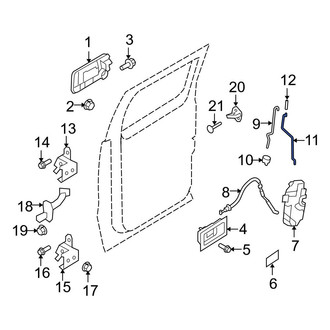 Ford OE - Rear Left Door Lock Operating Rod
