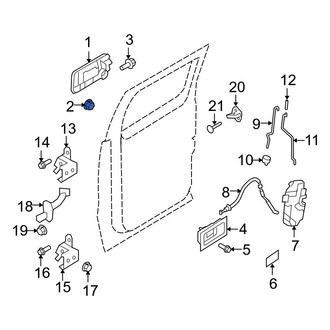 Ford OE - Rear Outer Exterior Door Handle Nut