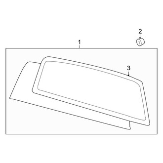 Ford OE - Back Glass - Glass (Stationary), (FX2 / FX4 / Harley-Davidson Edition / King Ranch / Lariat / Platinum / STX / XL / XLT)