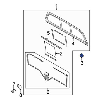 Ford OE - Back Glass Nut