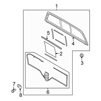 Ford OE - Back Glass - Glass (Sliding Window, With Power), (FX2 / FX4 / Harley-Davidson Edition / King Ranch / Lariat / Platinum / STX / XL / XLT)
