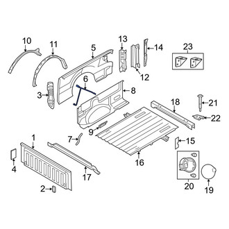 Ford OE - Front Left Truck Bed Panel Brace