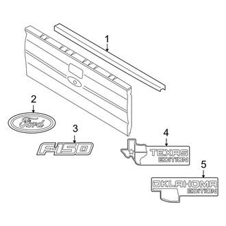 Ford OE - Pick Up Box - Exterior Trim (Box Tail Gate)